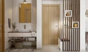 10+ Bathroom Door Designs Trending in 2025 6 Simple Panel Bathroom Door