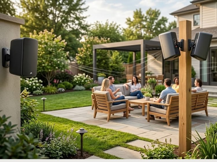 Multi-Zone Outdoor Audio Installation 1 outdoor entertainment sound system setup
