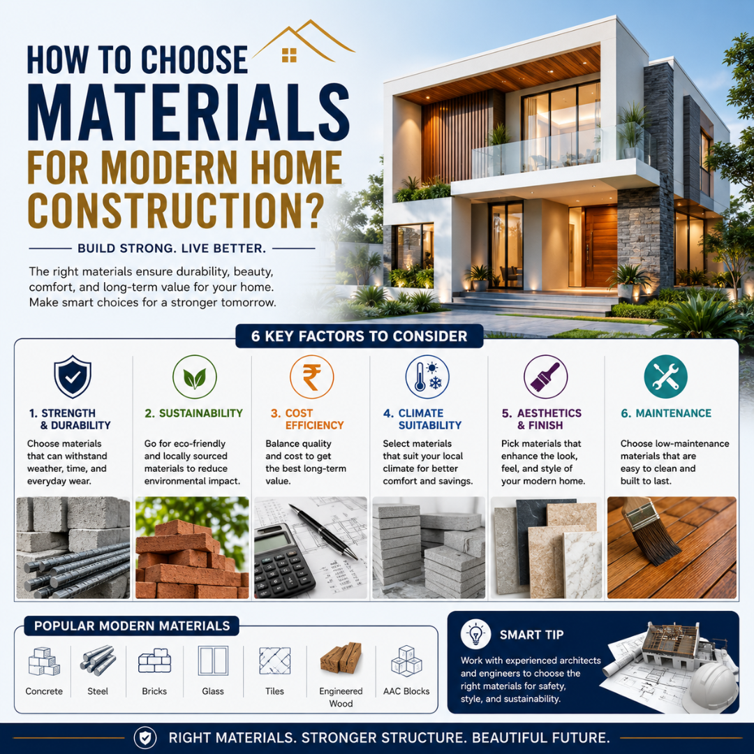 How to Choose Materials for Modern Home Construction