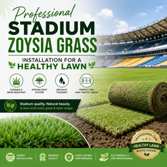 Professional Stadium Zoysia Grass Installation for a Healthy Lawn